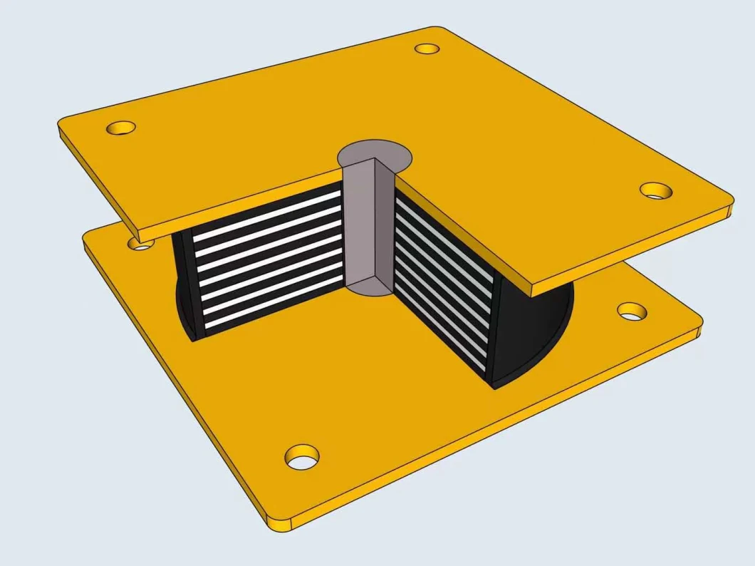 Seismic Isolation and Damping Bearing of Basin Rubber Bearing for Highway and Railway Bridge